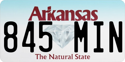 AR license plate 845MIN