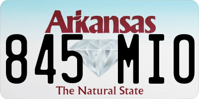 AR license plate 845MIO