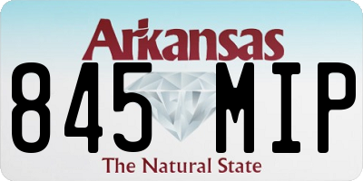 AR license plate 845MIP