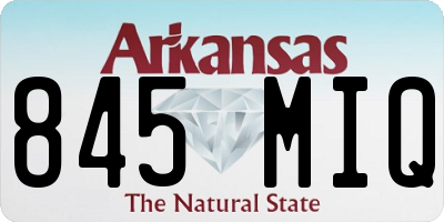 AR license plate 845MIQ