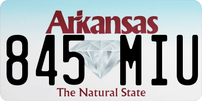 AR license plate 845MIU