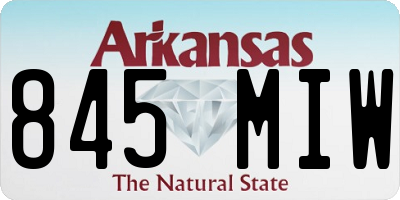 AR license plate 845MIW