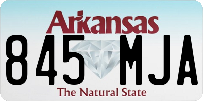 AR license plate 845MJA