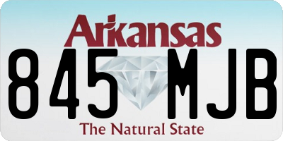 AR license plate 845MJB