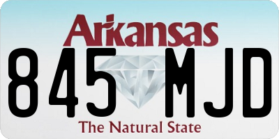 AR license plate 845MJD