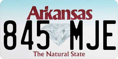 AR license plate 845MJE