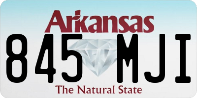 AR license plate 845MJI