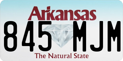 AR license plate 845MJM