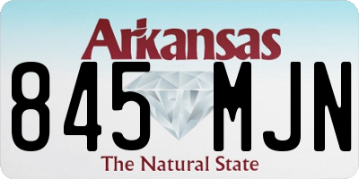 AR license plate 845MJN