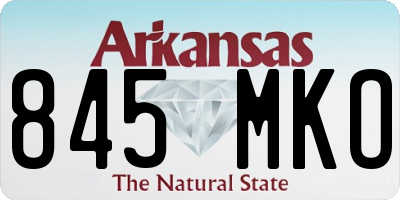 AR license plate 845MKO