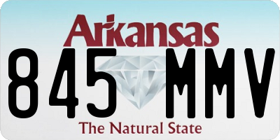 AR license plate 845MMV