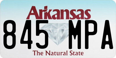 AR license plate 845MPA