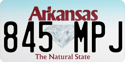 AR license plate 845MPJ