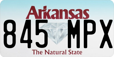 AR license plate 845MPX