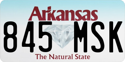 AR license plate 845MSK