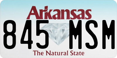 AR license plate 845MSM