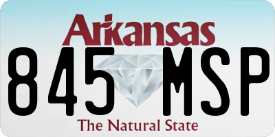 AR license plate 845MSP