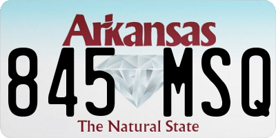 AR license plate 845MSQ