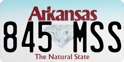 AR license plate 845MSS
