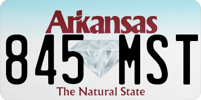 AR license plate 845MST