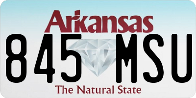AR license plate 845MSU