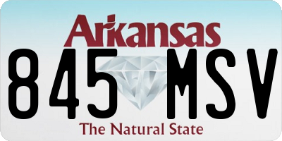 AR license plate 845MSV