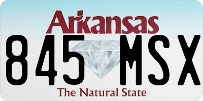 AR license plate 845MSX