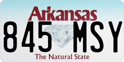 AR license plate 845MSY