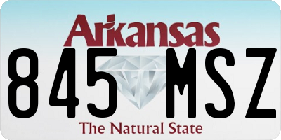 AR license plate 845MSZ