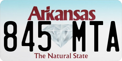 AR license plate 845MTA