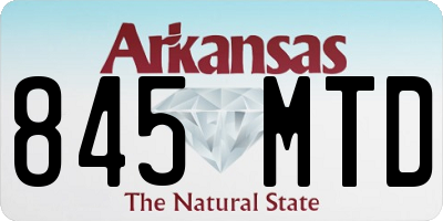 AR license plate 845MTD