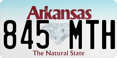 AR license plate 845MTH
