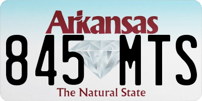AR license plate 845MTS