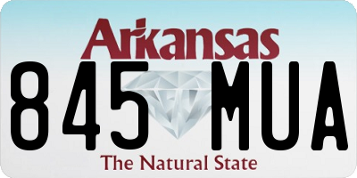 AR license plate 845MUA