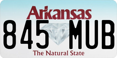 AR license plate 845MUB