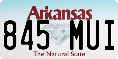 AR license plate 845MUI