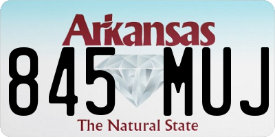 AR license plate 845MUJ