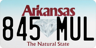AR license plate 845MUL