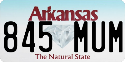 AR license plate 845MUM