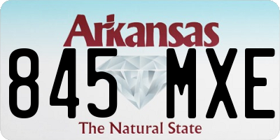 AR license plate 845MXE