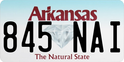 AR license plate 845NAI