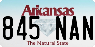 AR license plate 845NAN