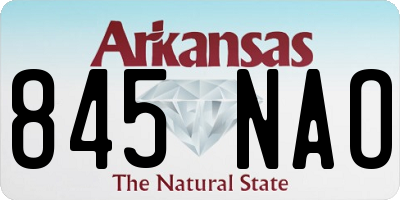 AR license plate 845NAO