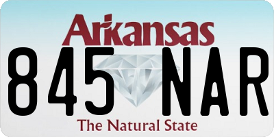 AR license plate 845NAR