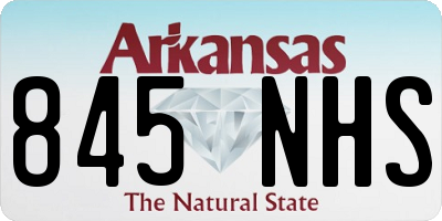 AR license plate 845NHS