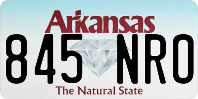 AR license plate 845NRO