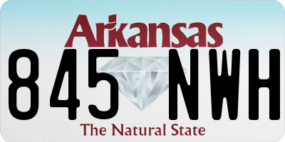 AR license plate 845NWH