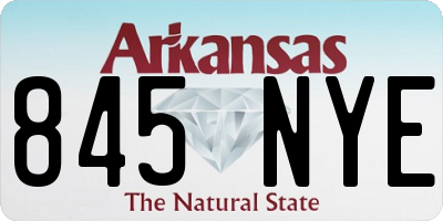 AR license plate 845NYE