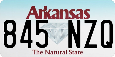 AR license plate 845NZQ