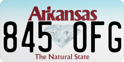 AR license plate 845OFG